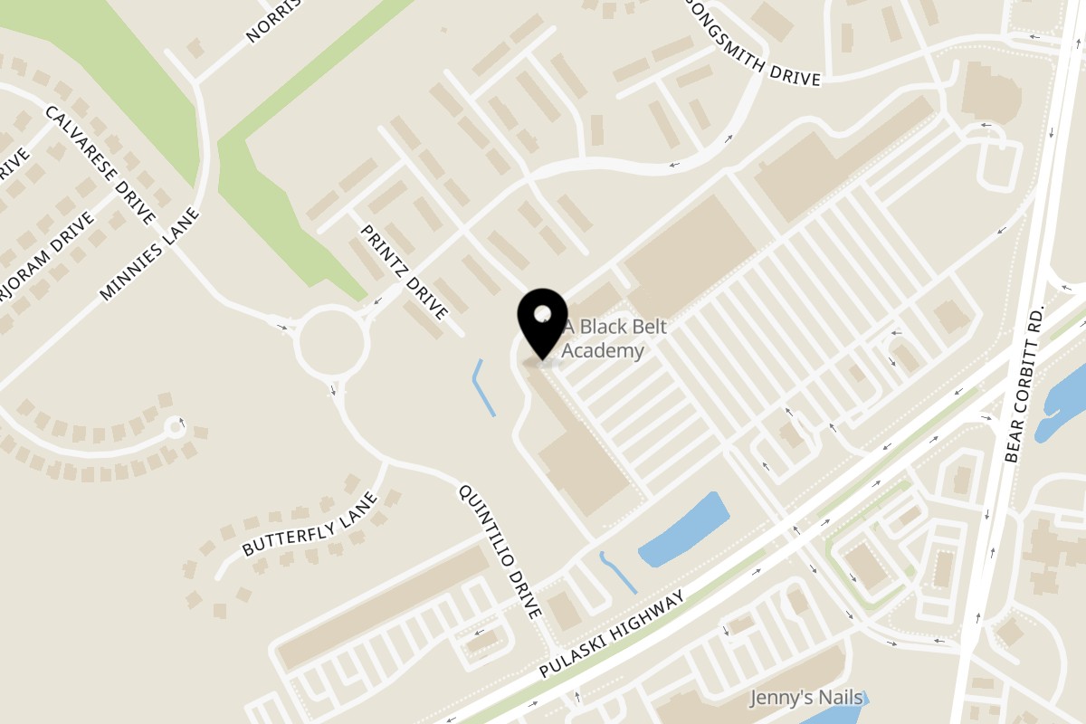 Map showing the location of Milan's Real Philly Cheesesteaks and Hoagies on 813 Governors Pl in Bear
